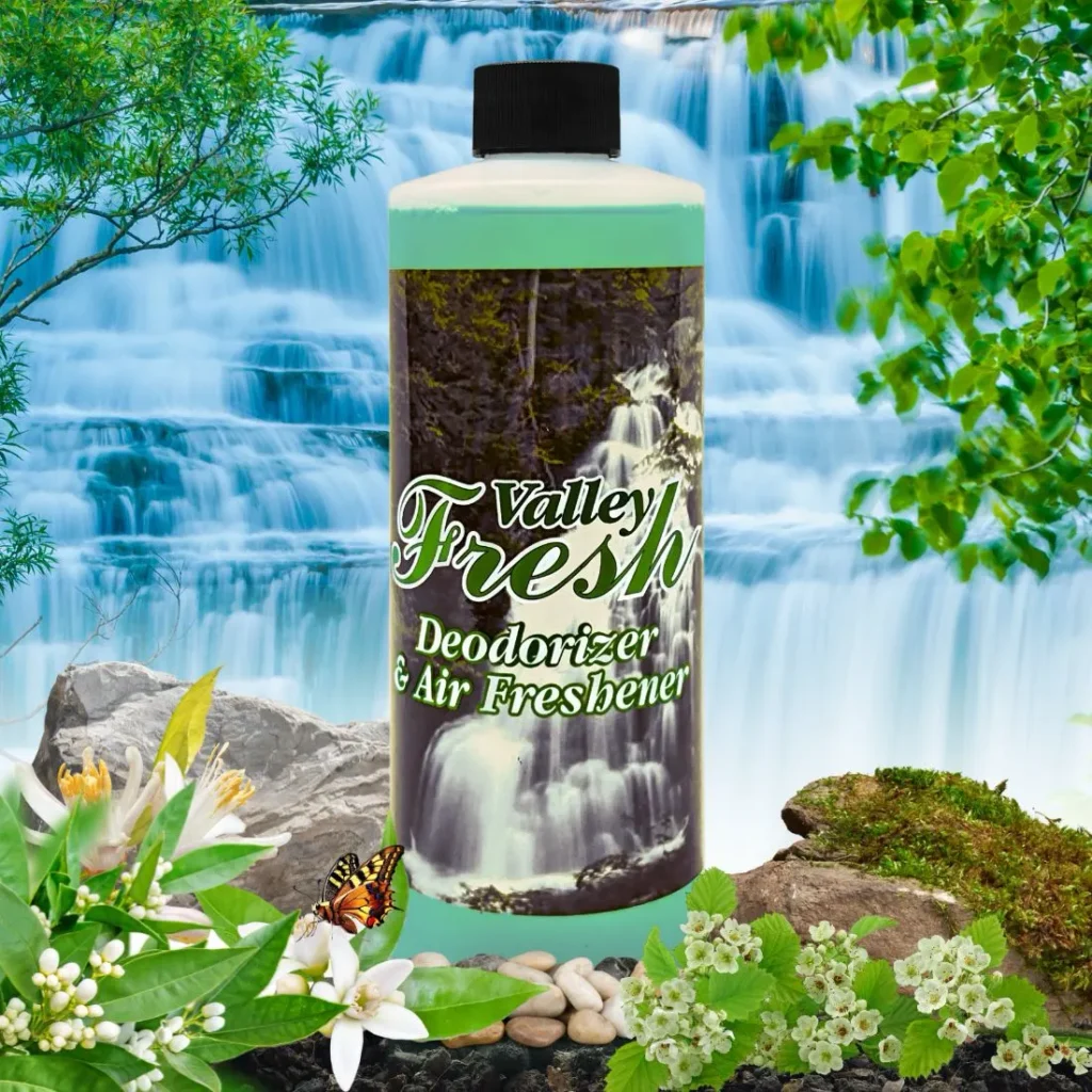 Fresh Valley Air Freshener and deodorizer with waterfall background